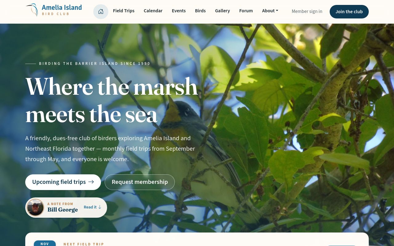 The home page.