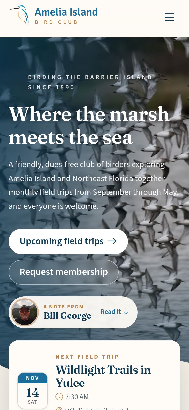 The home page.