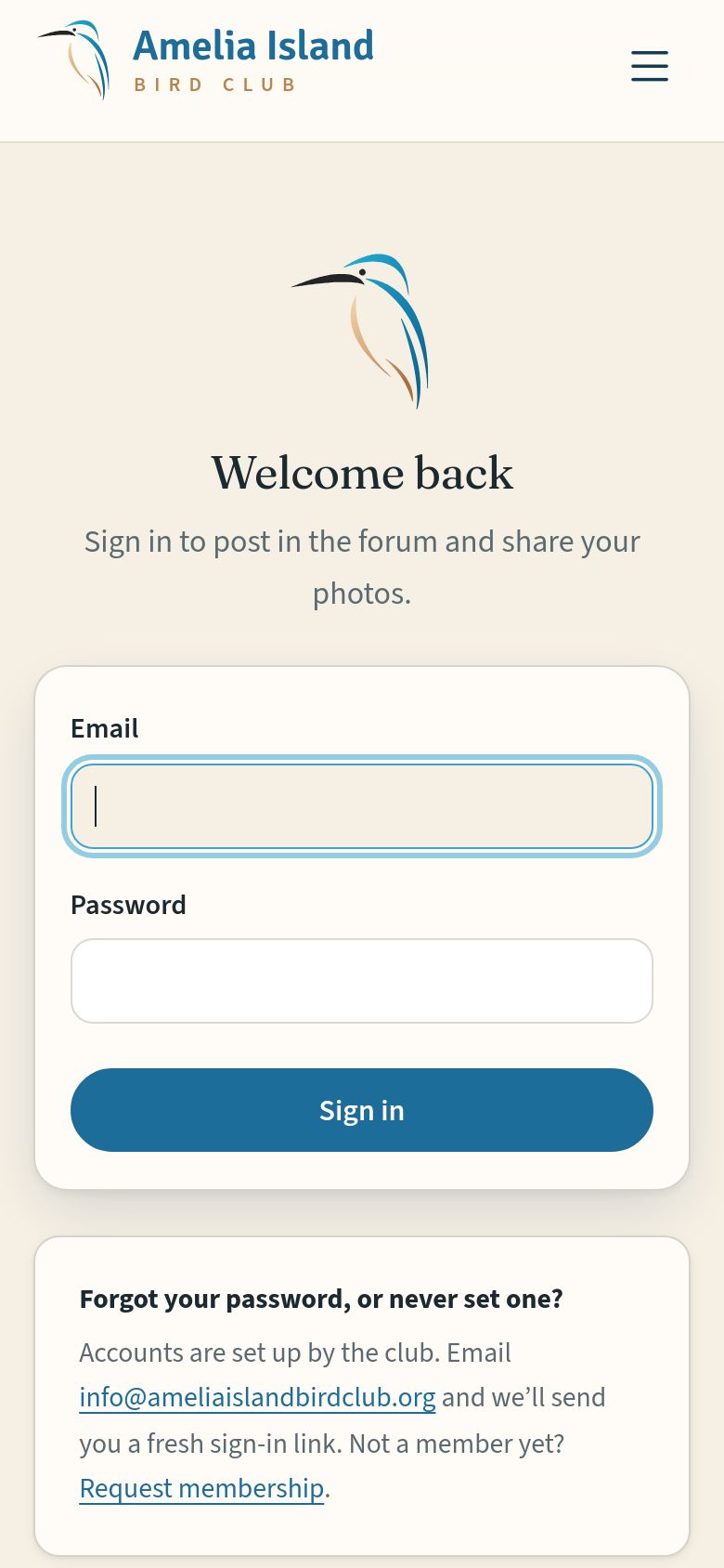Member sign in.
